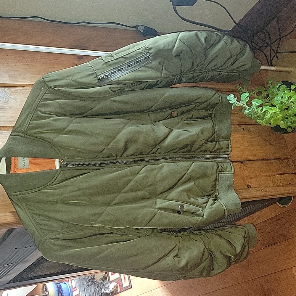 Womens Olive Bomber Jacket